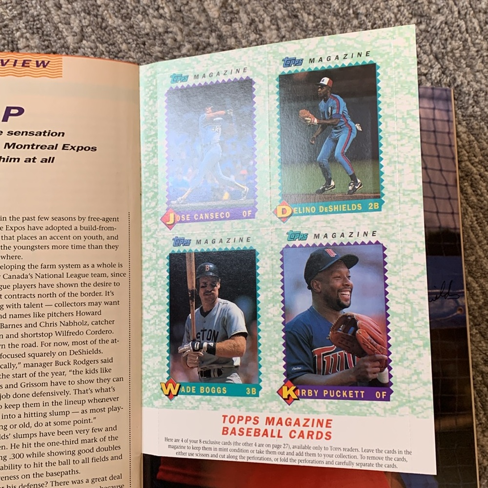 Topps Magazine, Summer 1990, Collector's Edition #3 with INSERT Cards, Baseball - Picture 4 of 4